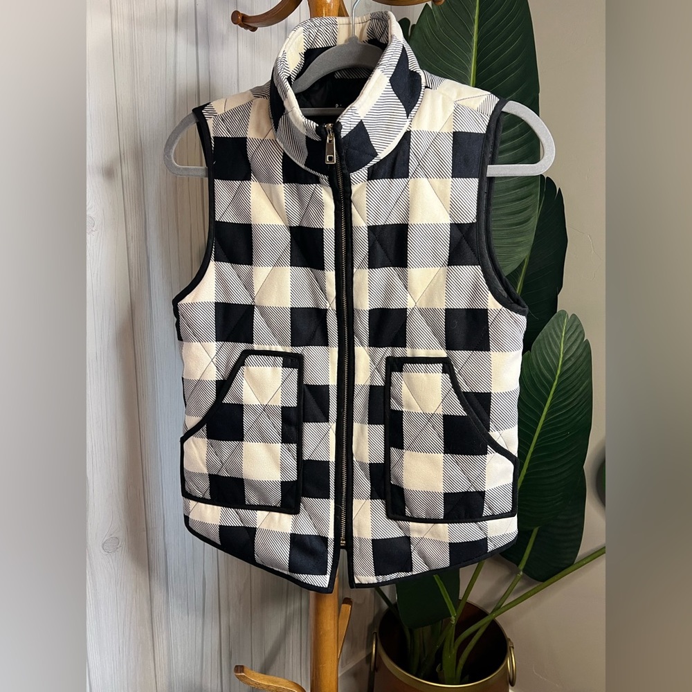 Racheal Vest S Black/white Checked